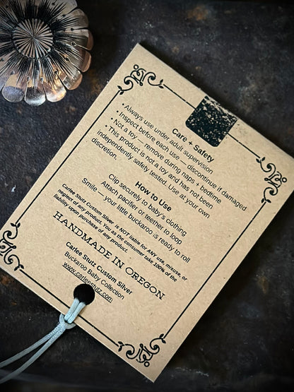 Buckaroo Baby Pacifier Clip