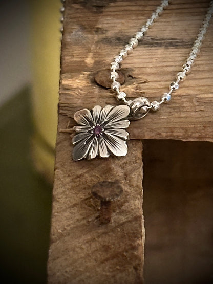 Birthstone Flower Necklace